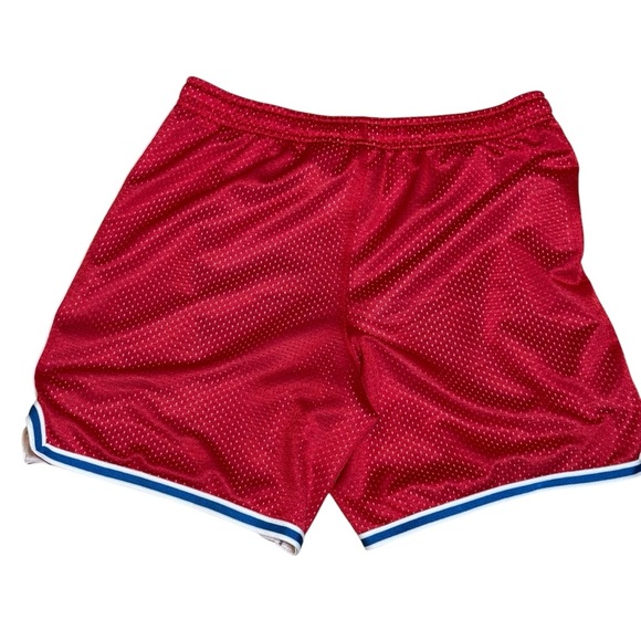 Nike Shorts Womens Extra Small Red Dri Fit Mesh Athletic Jogging Y2K Swoosh EUC - Picture 3 of 9